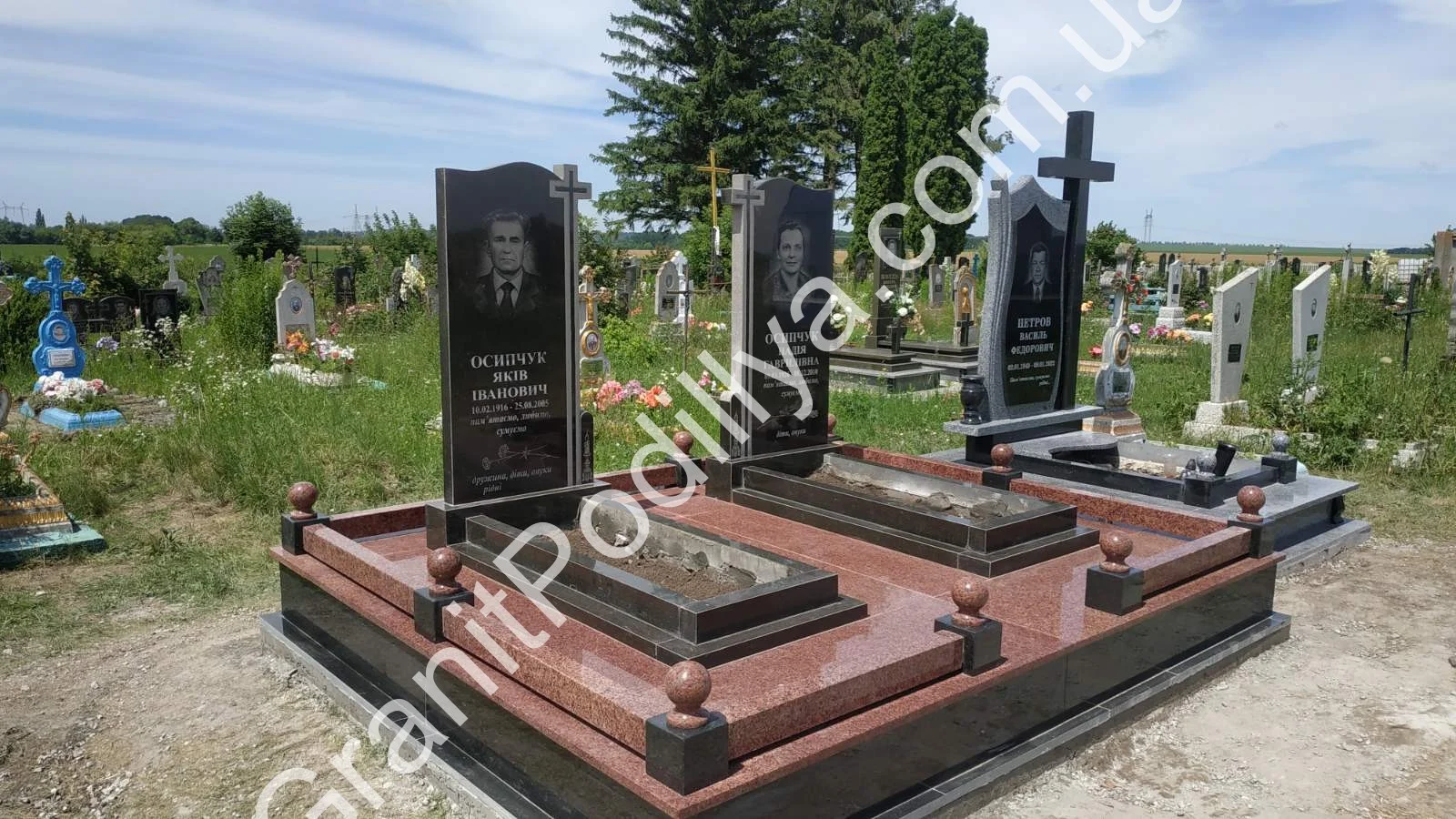 Подвійний пам'ятник з граніту - Кам'янець-Подільський | GranitPodillya